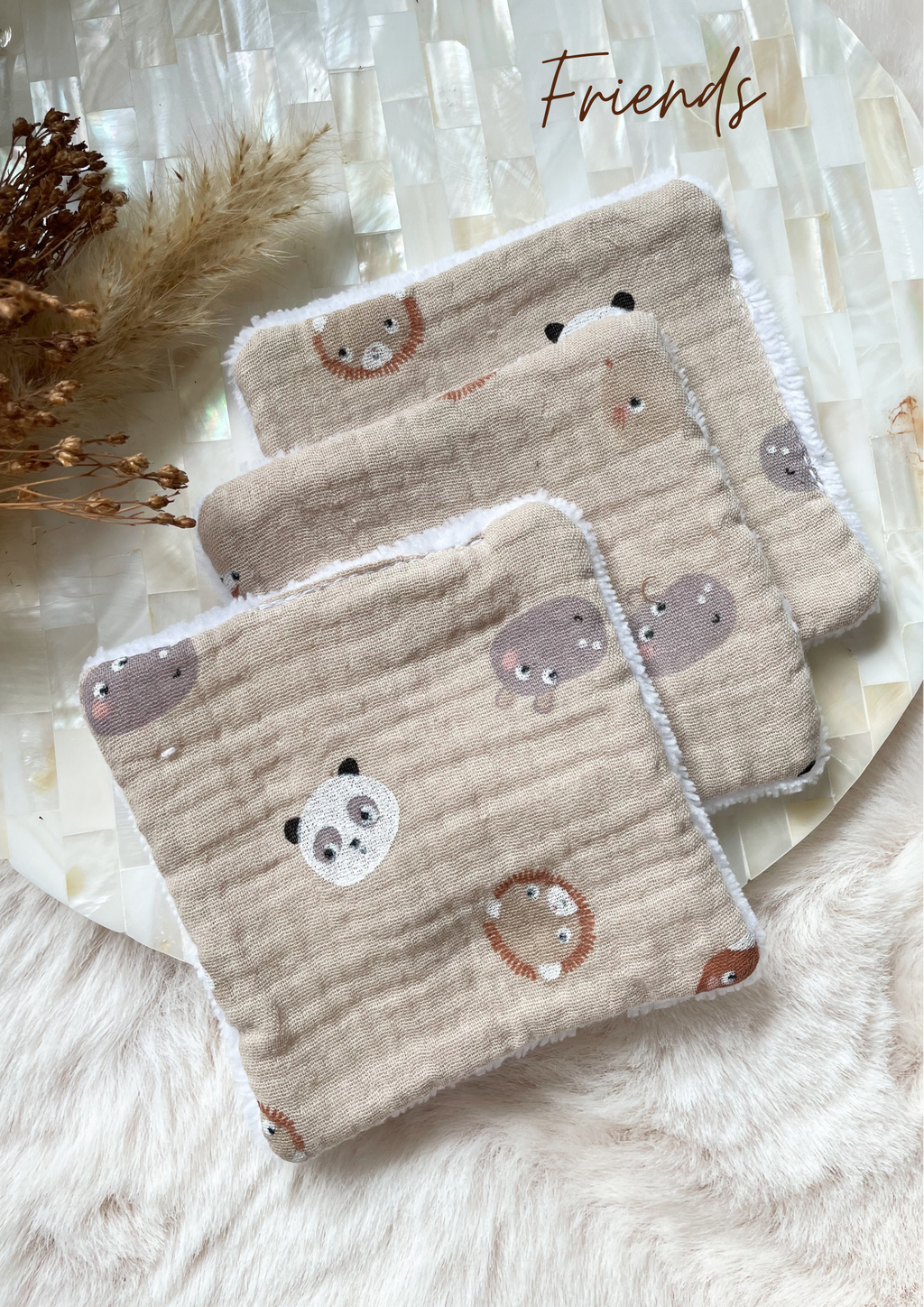 Lingettes bébé éponge bambou