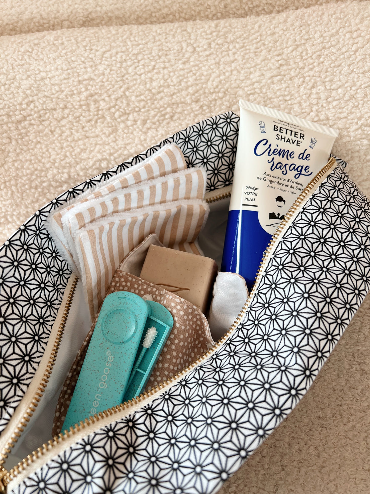 Trousse de toilette hommes (intérieur imperméable)