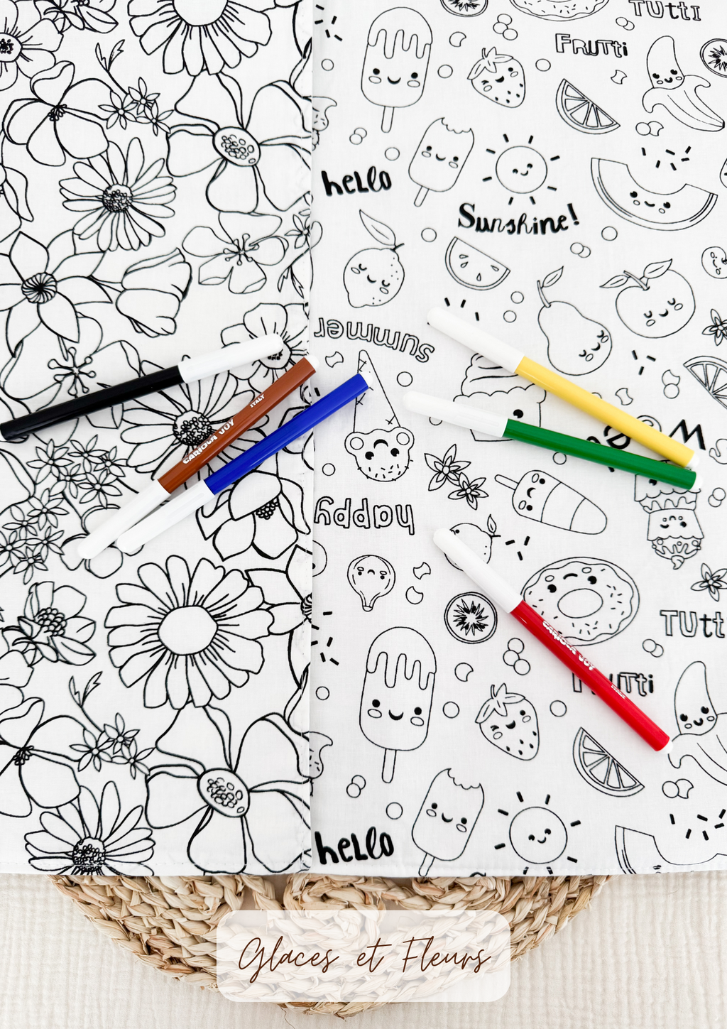 TAPIS de coloriage lavable (et ses feutres)