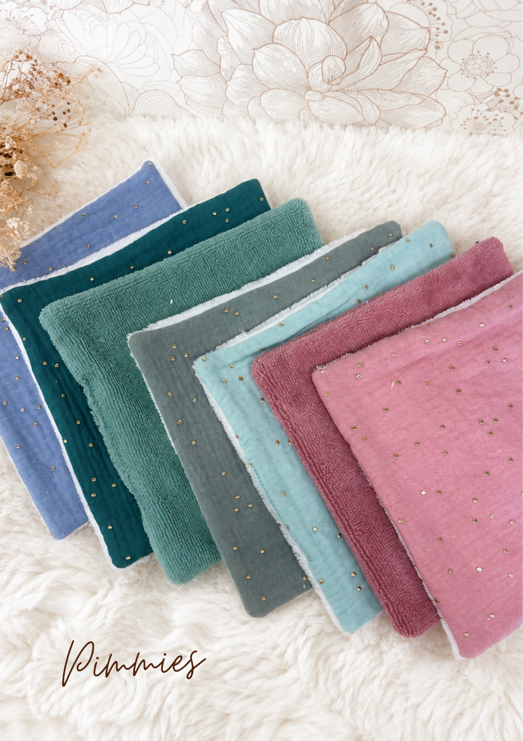 Semainier de 7 mini serviettes visage