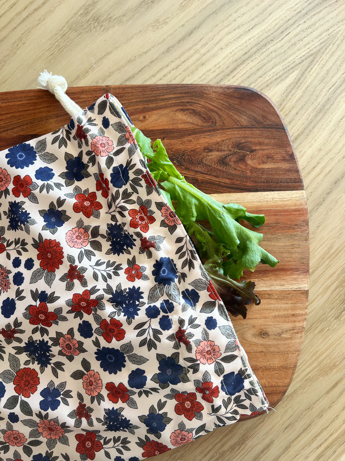 Sac à salade en tissu réutilisable