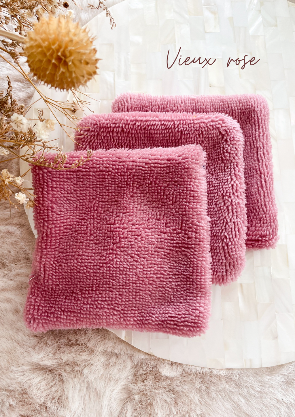 Lot de 5 cotons lavables double face