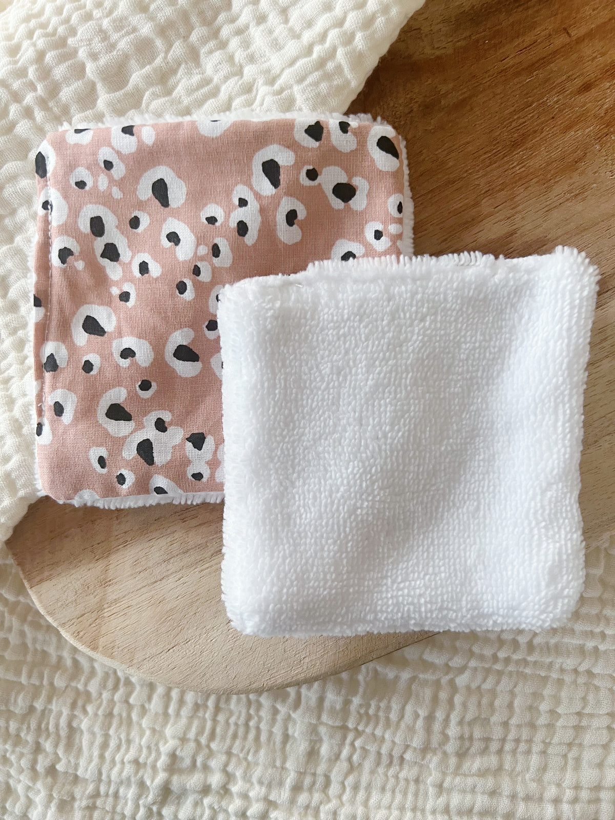 Lot de 5 cotons lavables en éponge bambou