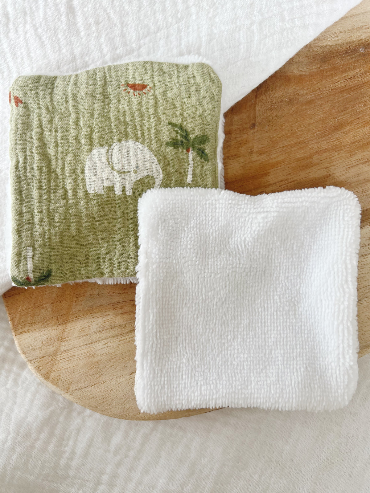 Lingettes bébé éponge bambou