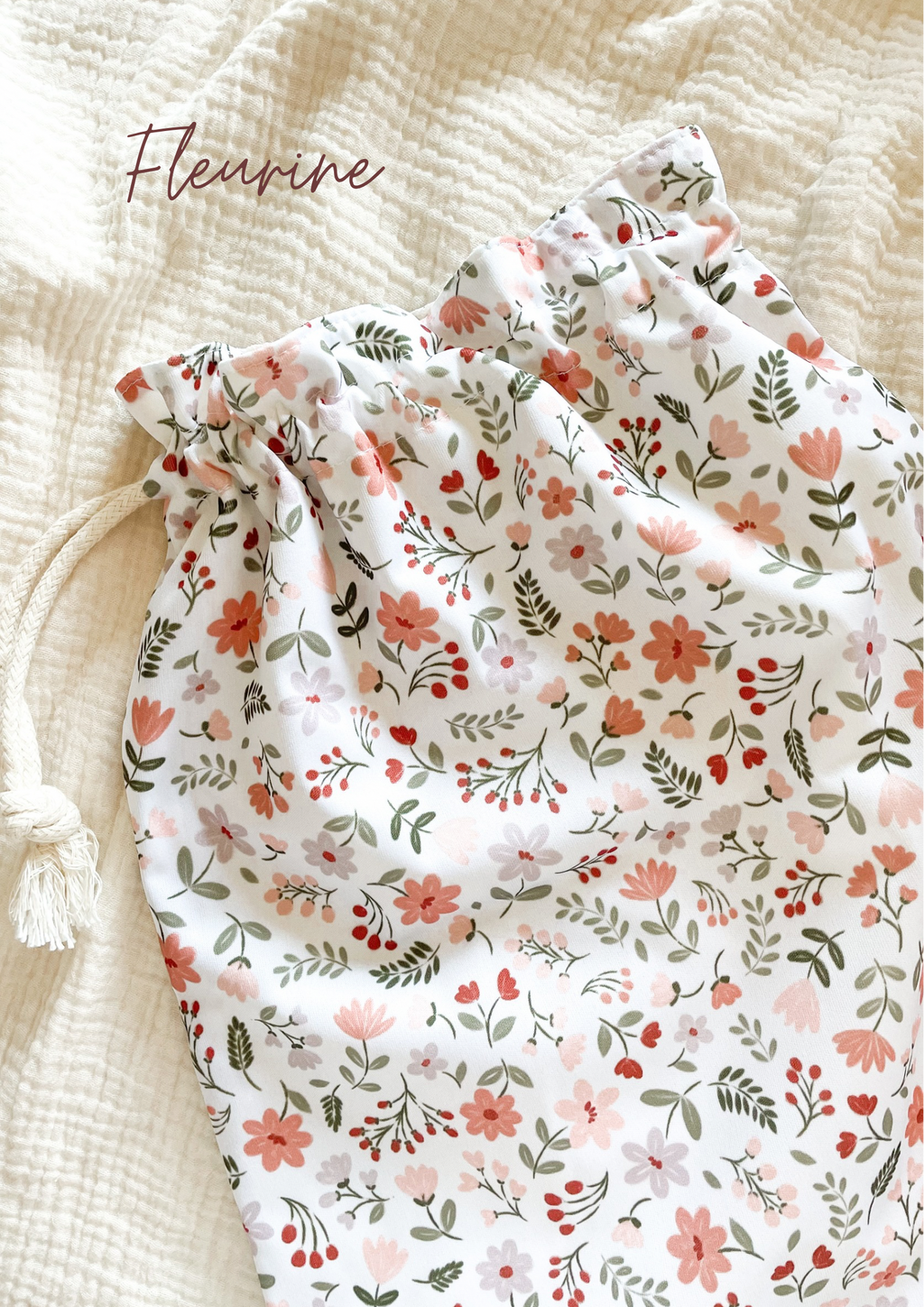 Sac à salade en tissu réutilisable