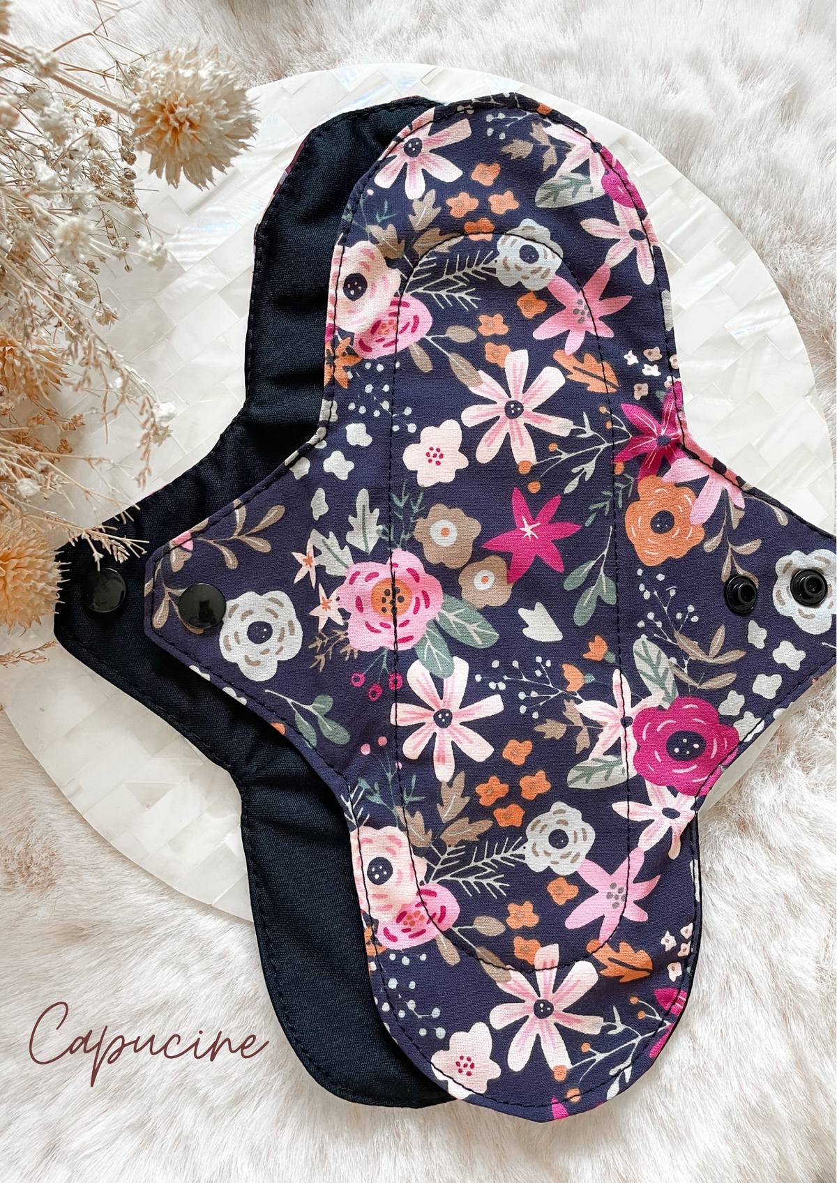 Serviette hygiénique lavable NUIT pour flux abondants
