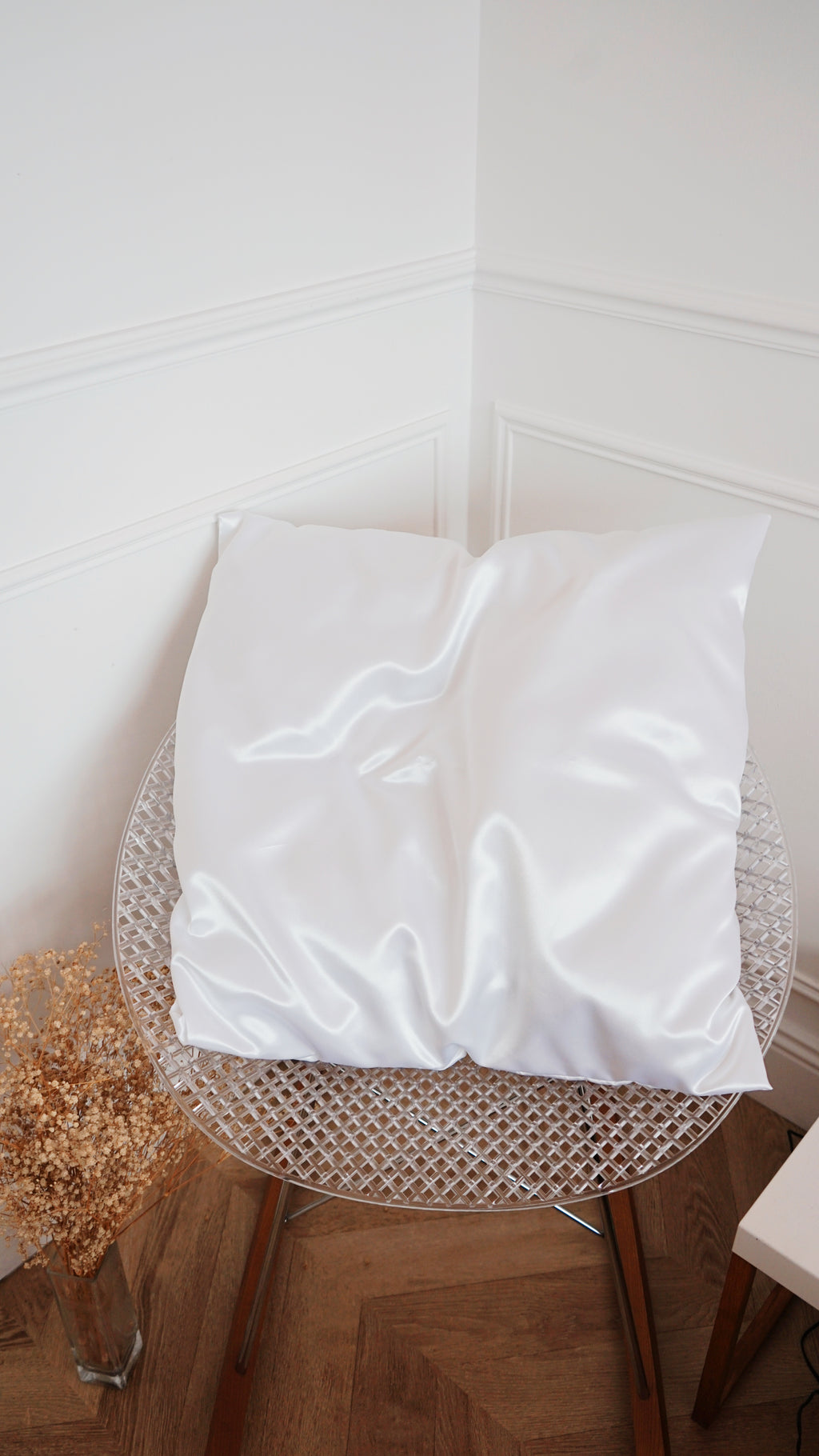 Taie d'oreiller en satin anti-frisottis