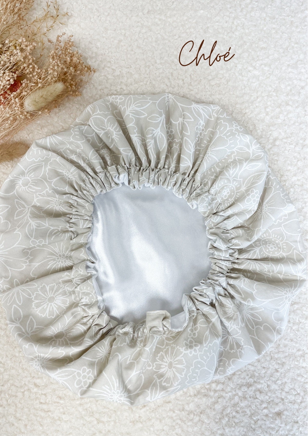 Bonnet de soin en satin