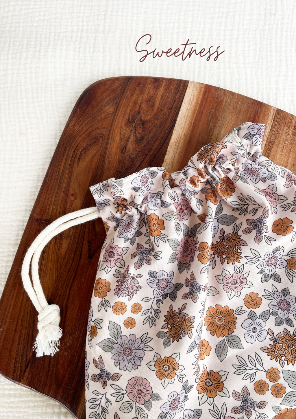 Sac à salade en tissu réutilisable