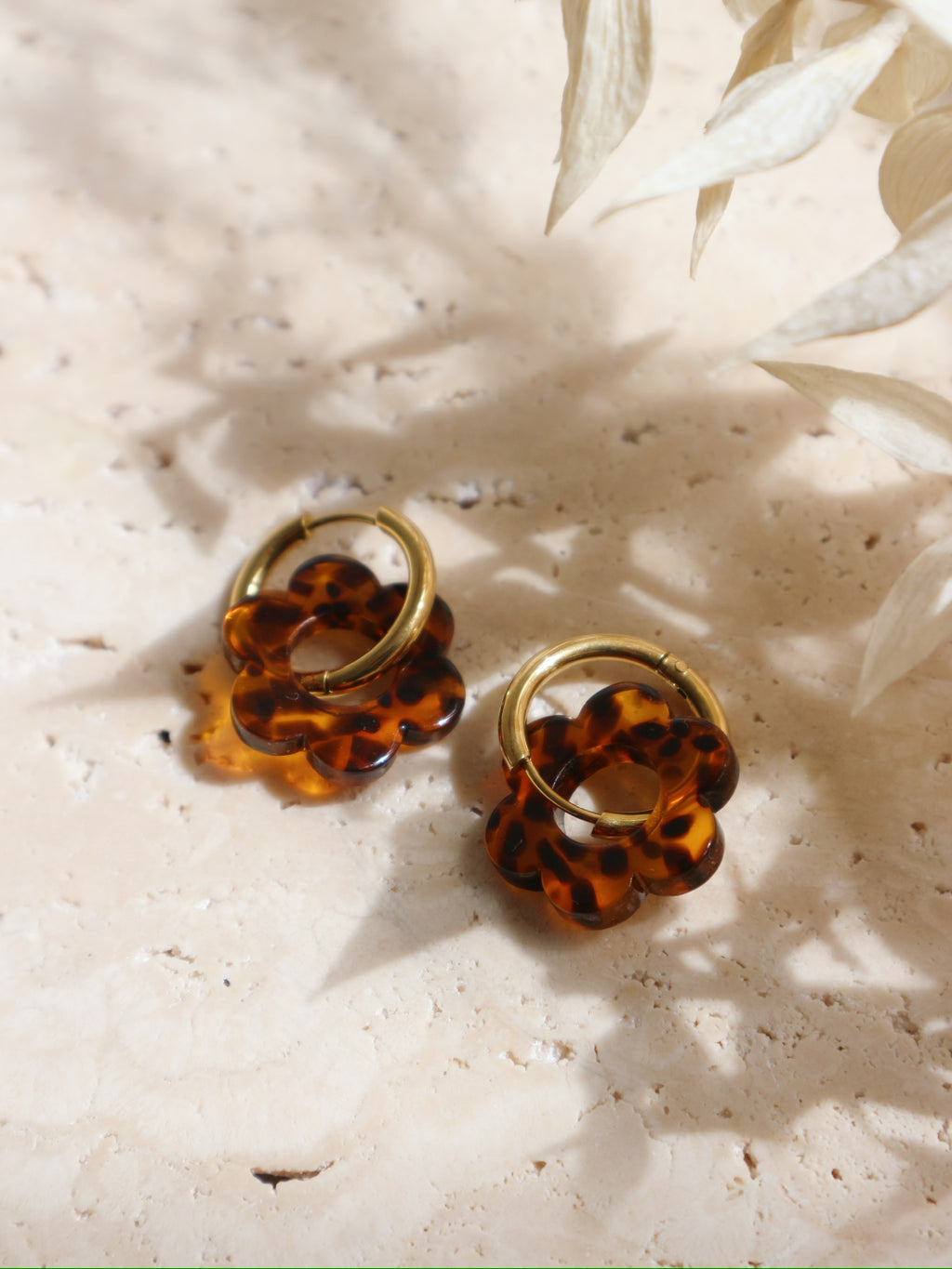 Boucles d'oreilles Fleur écaille