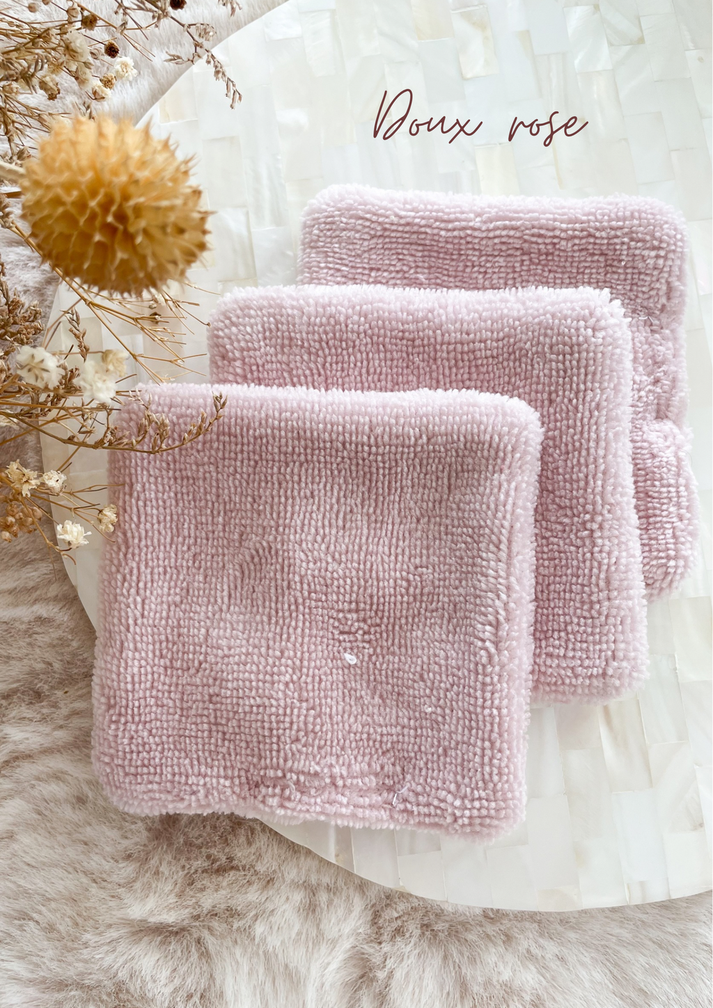 Lot de 5 cotons lavables double face