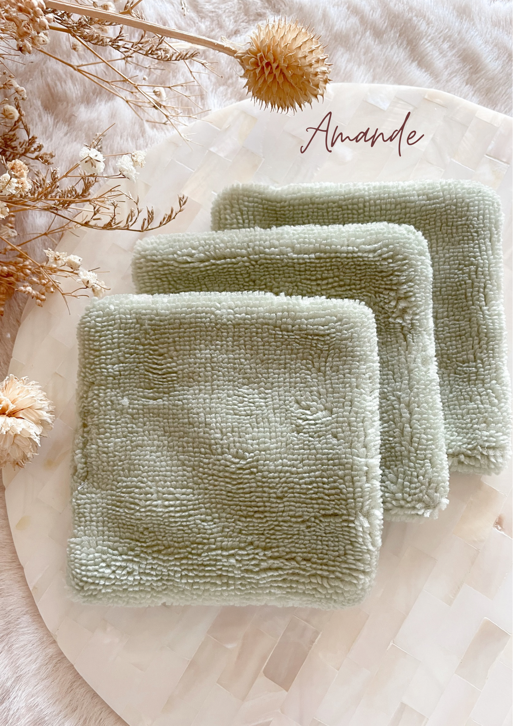 Lot de 5 cotons lavables double face