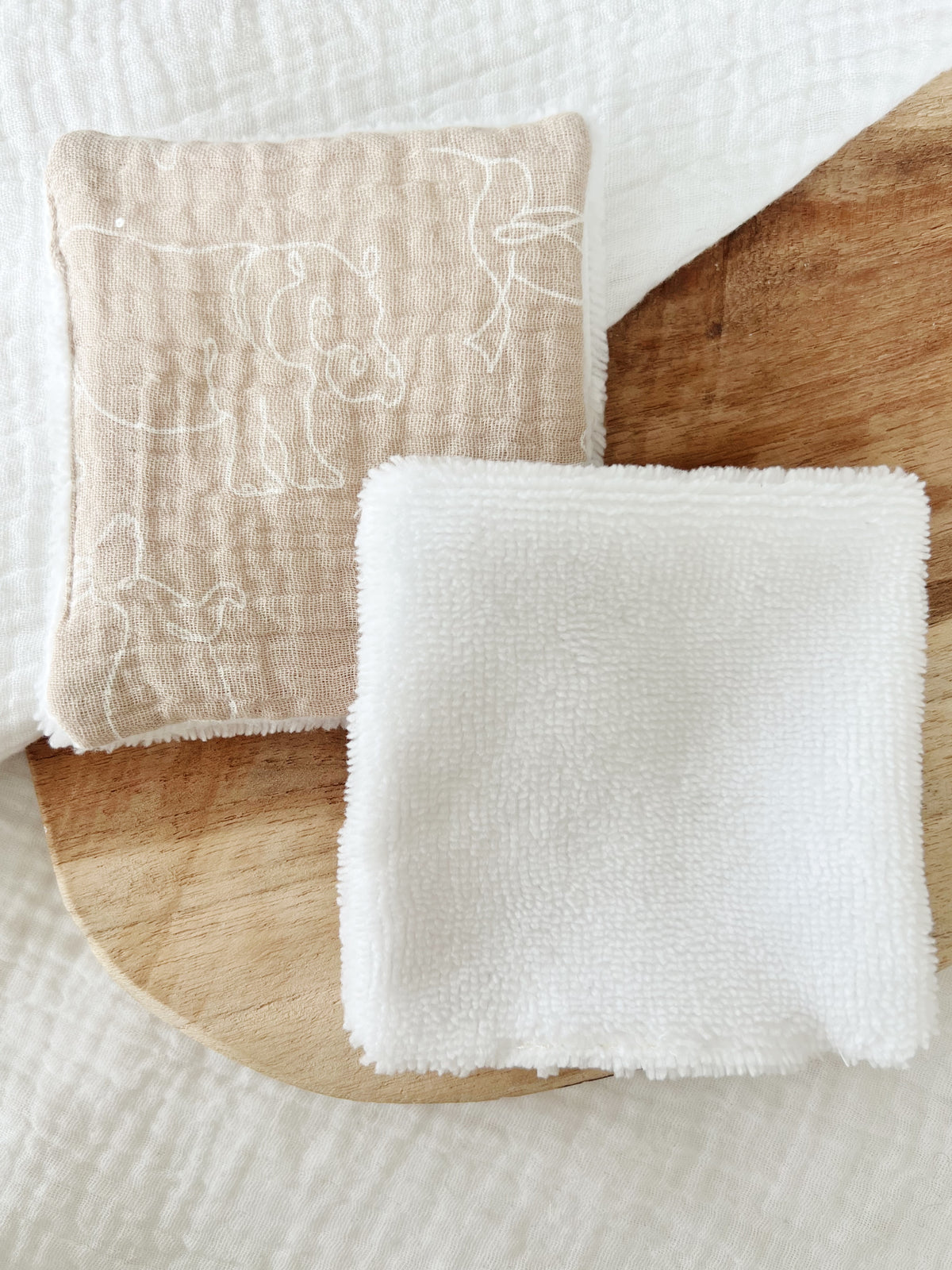 Lingettes bébé éponge bambou