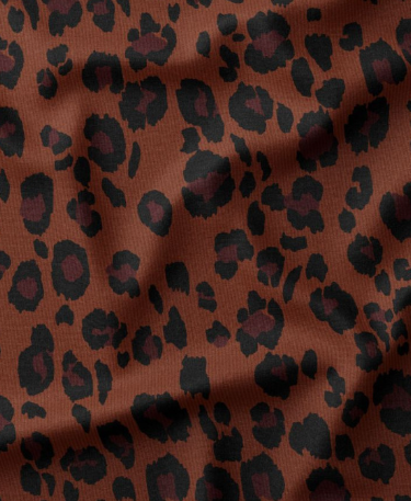 Velours 1000 raies Léopard marron/noir