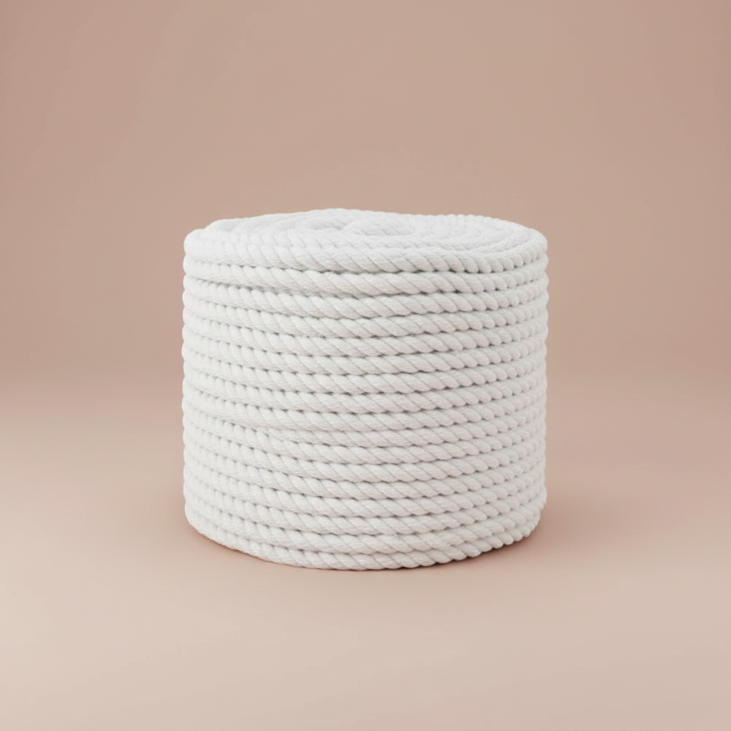 Cordon blanc torsadé 4mm