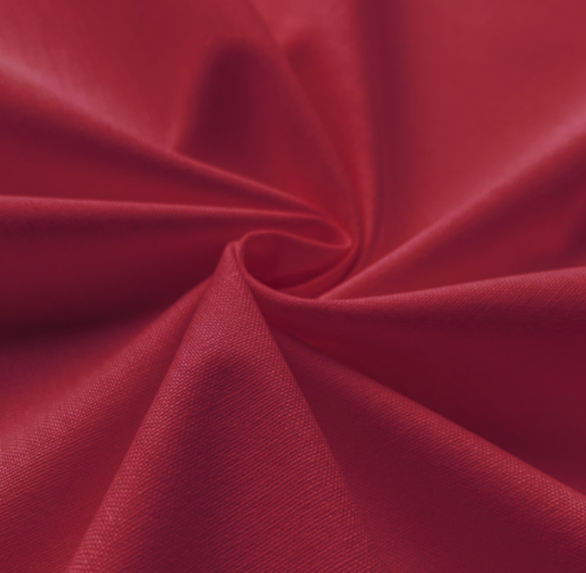 Coton uni cerise