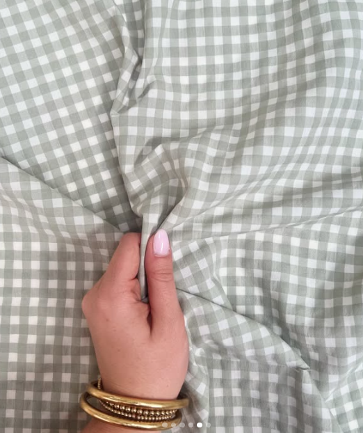 Seersucker vichy vert