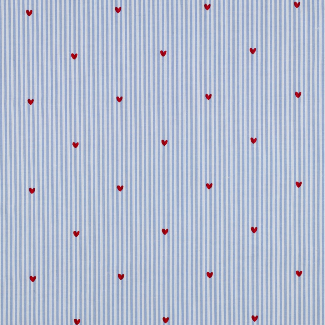 Coton rayé coeur