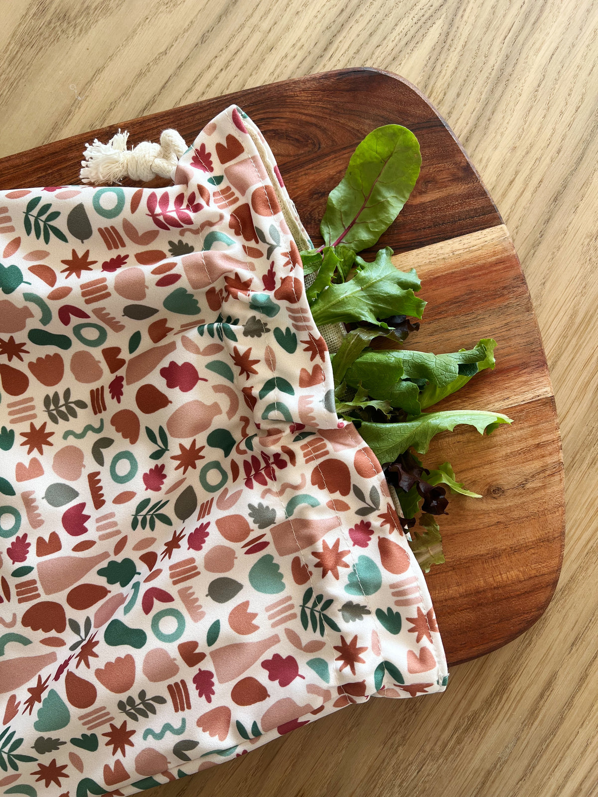 Sac à salade en tissu réutilisable