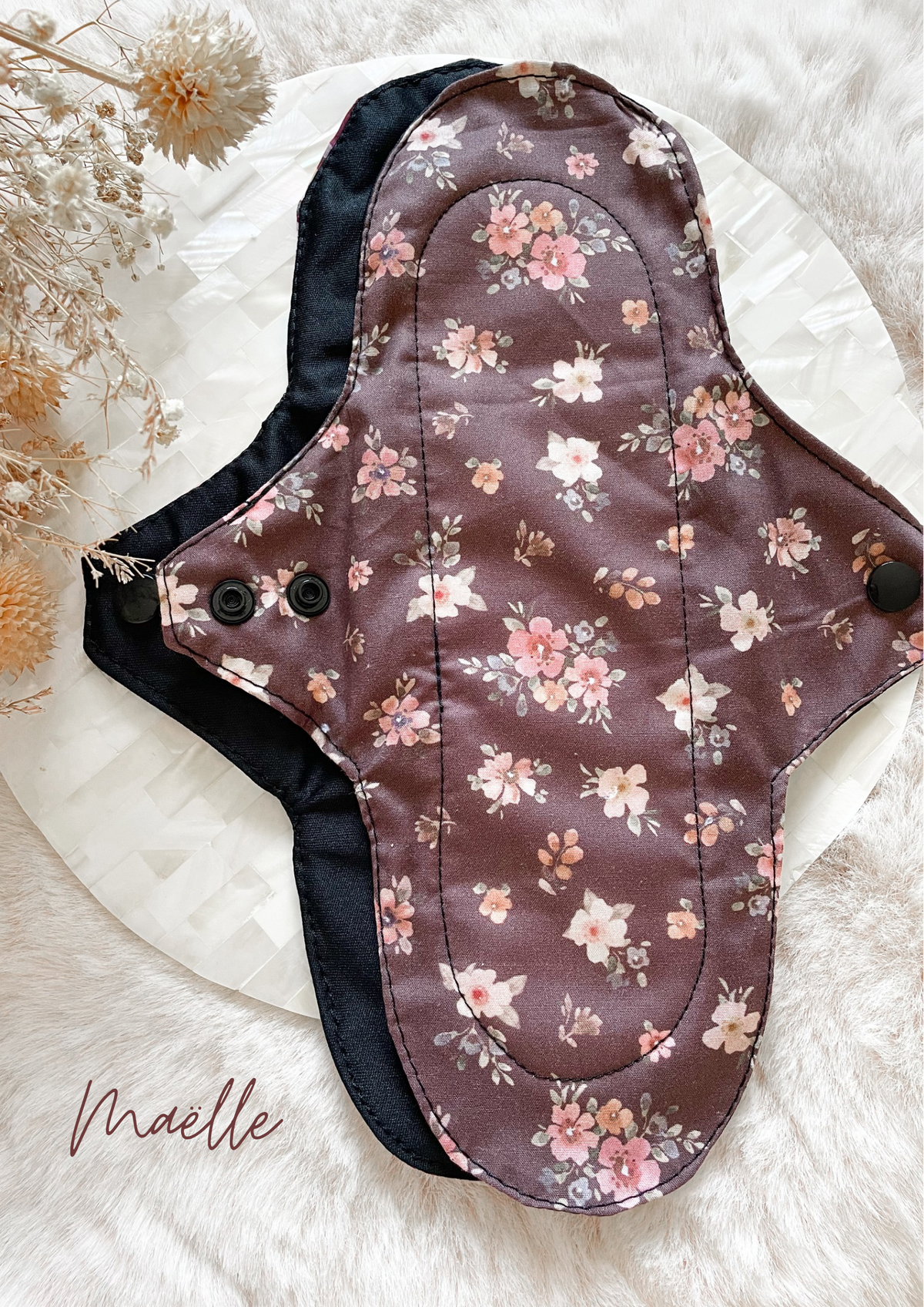 Serviette hygiénique lavable NUIT pour flux abondants