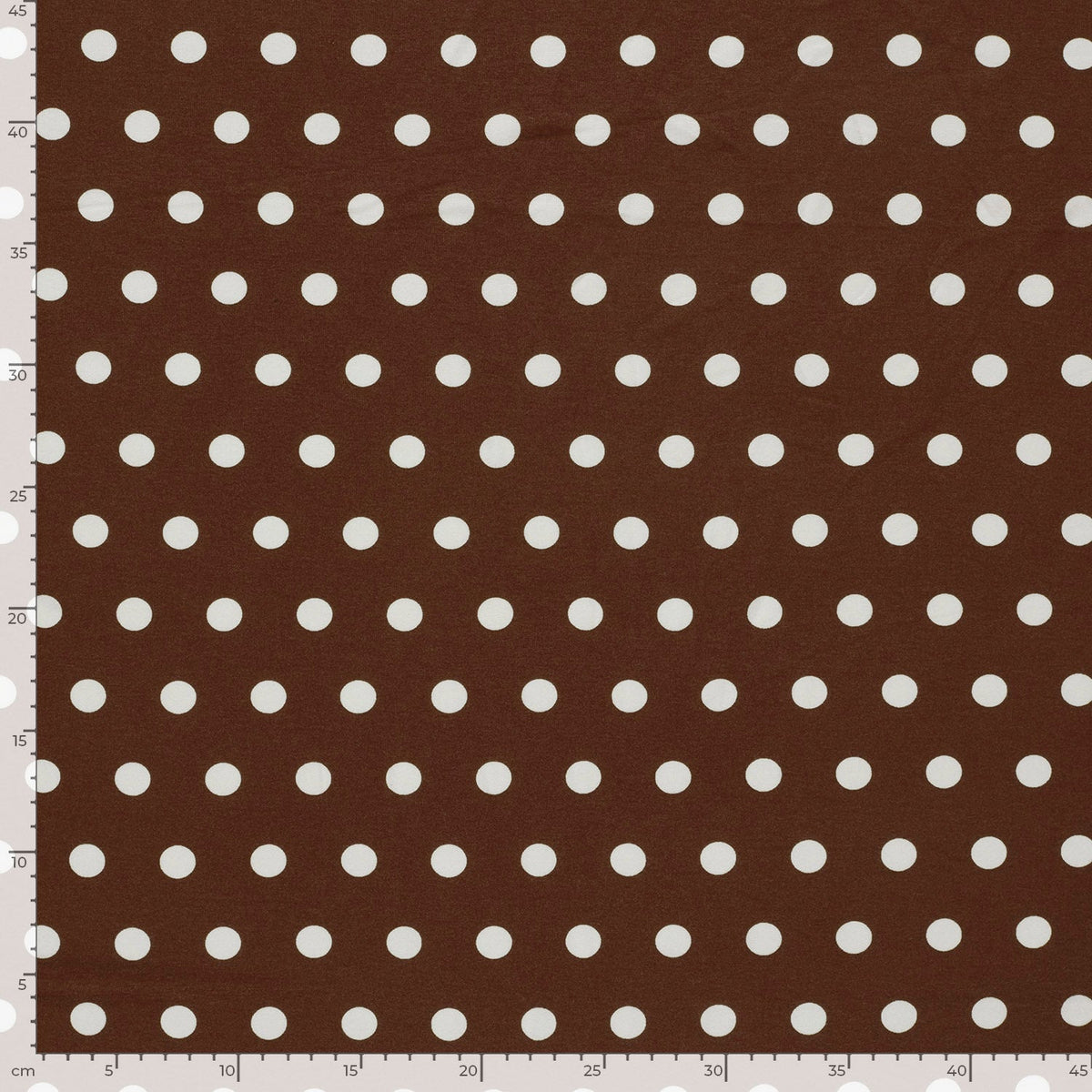 Viscose élasthanne marron à pois