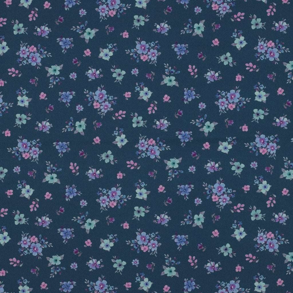 Popeline de coton bleue Pauline 2