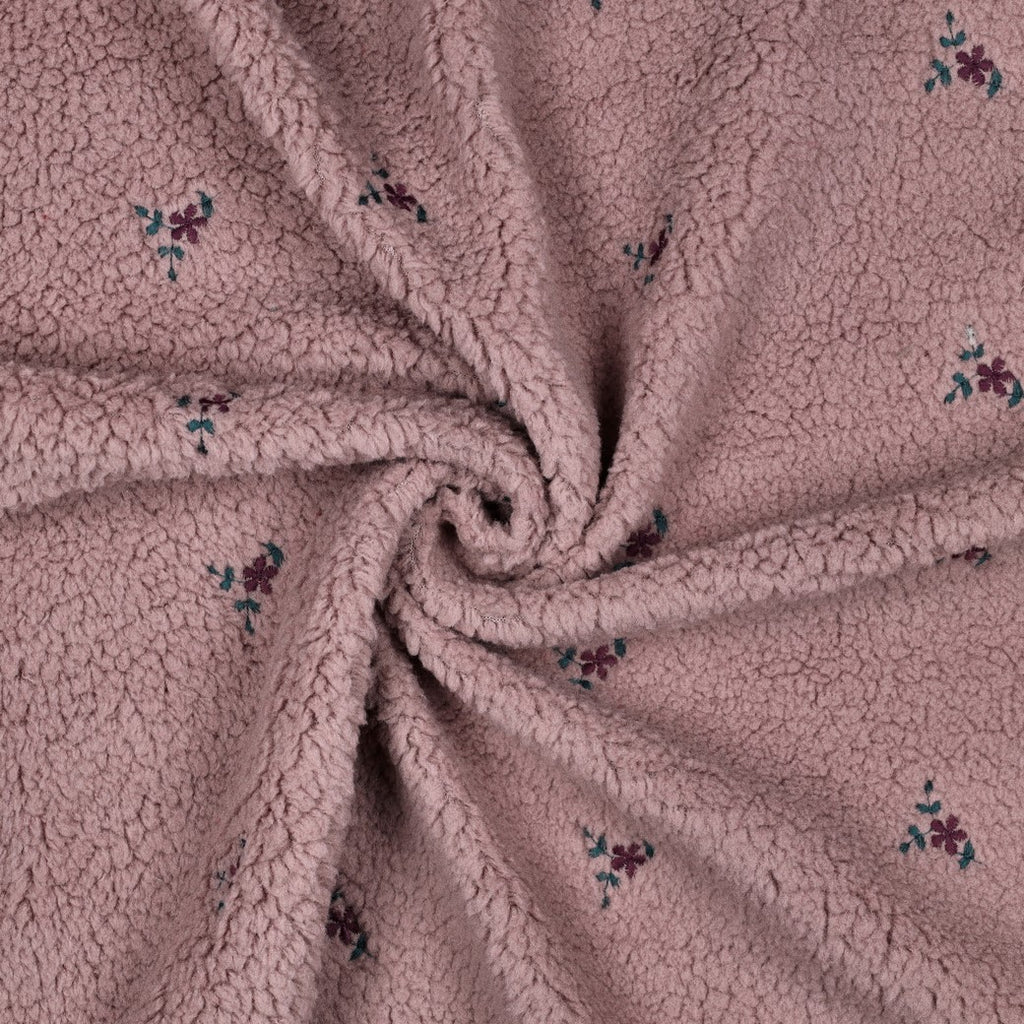 Teddy violet broderie fleurs violettes