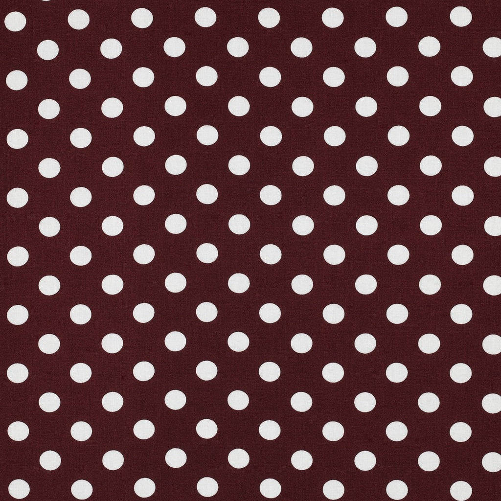 Viscose à pois bordeaux