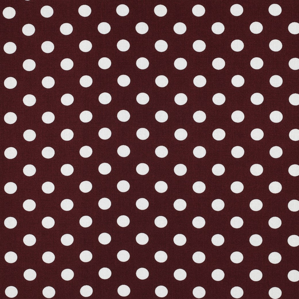 Viscose à pois bordeaux