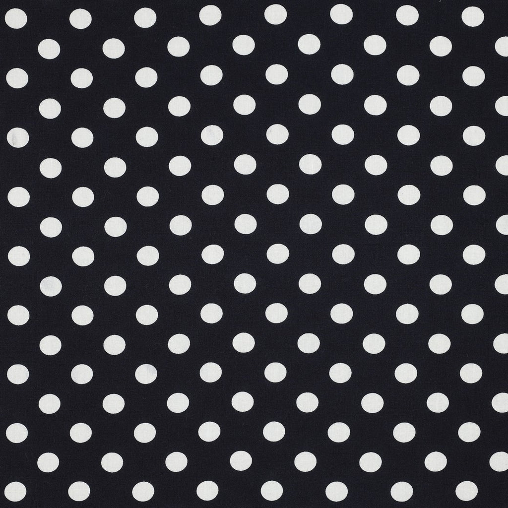 Viscose à pois bleu marine
