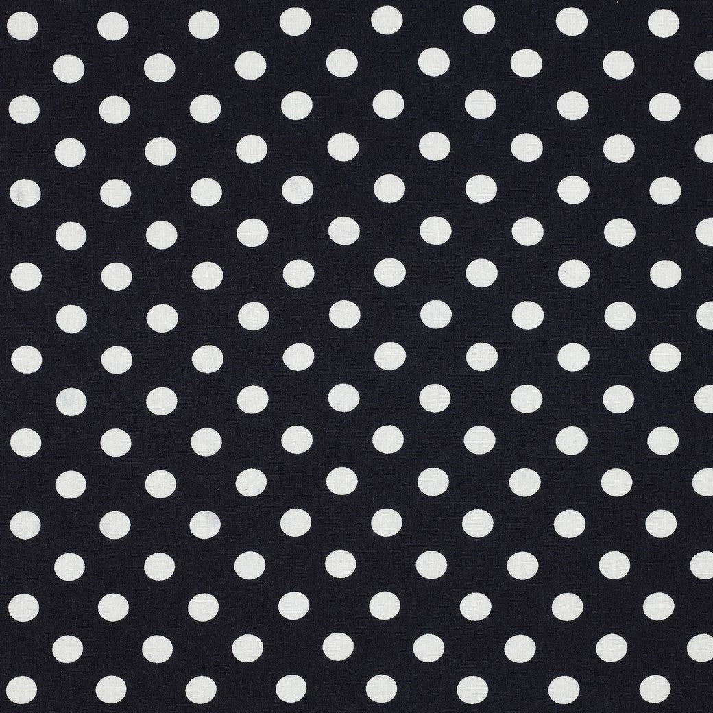 Viscose à pois bleu marine
