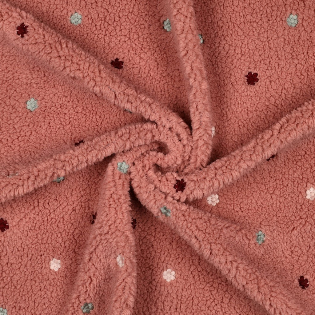 Teddy rose pâle bordé à fleurs