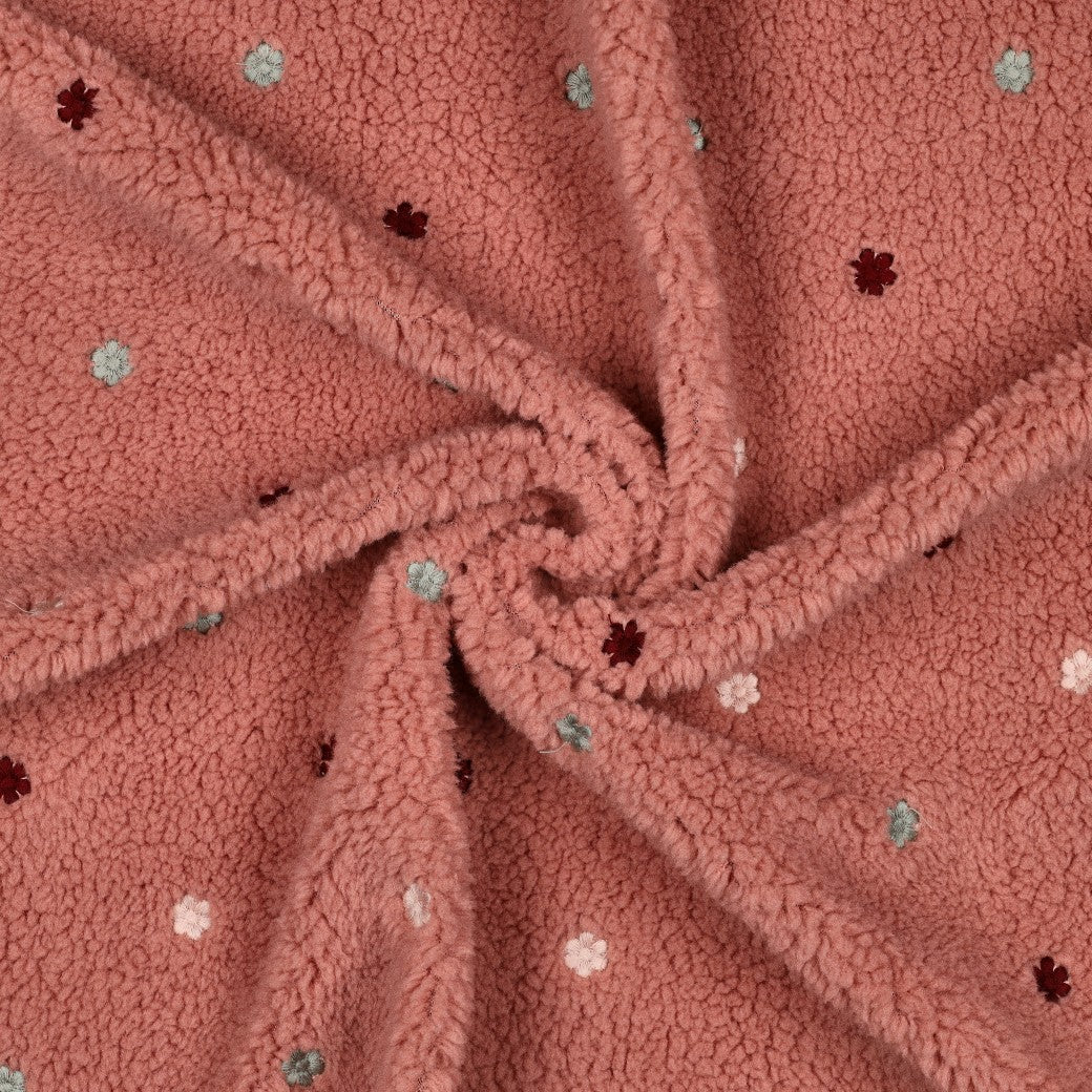 Teddy rose pâle bordé à fleurs