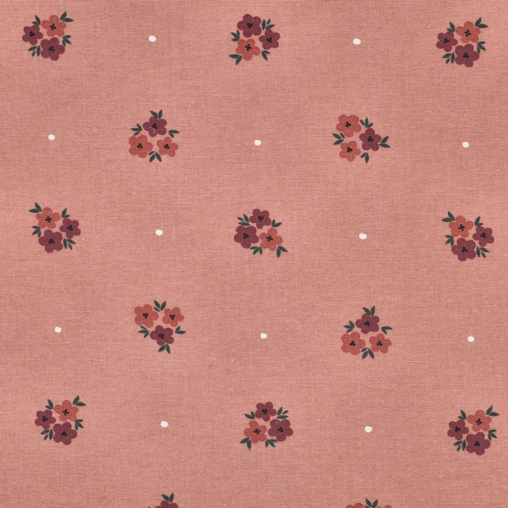 Flanelle rose fleuri