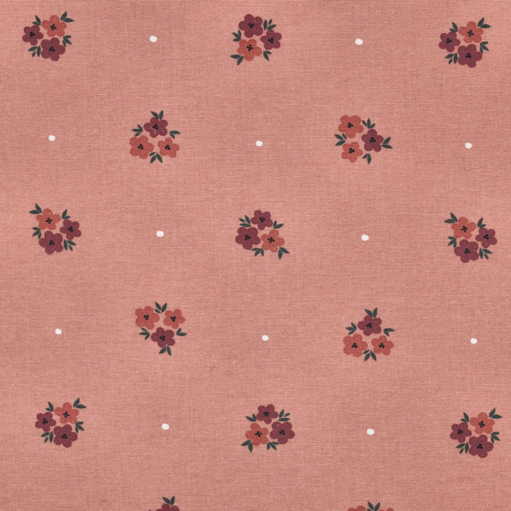 Flanelle rose fleuri
