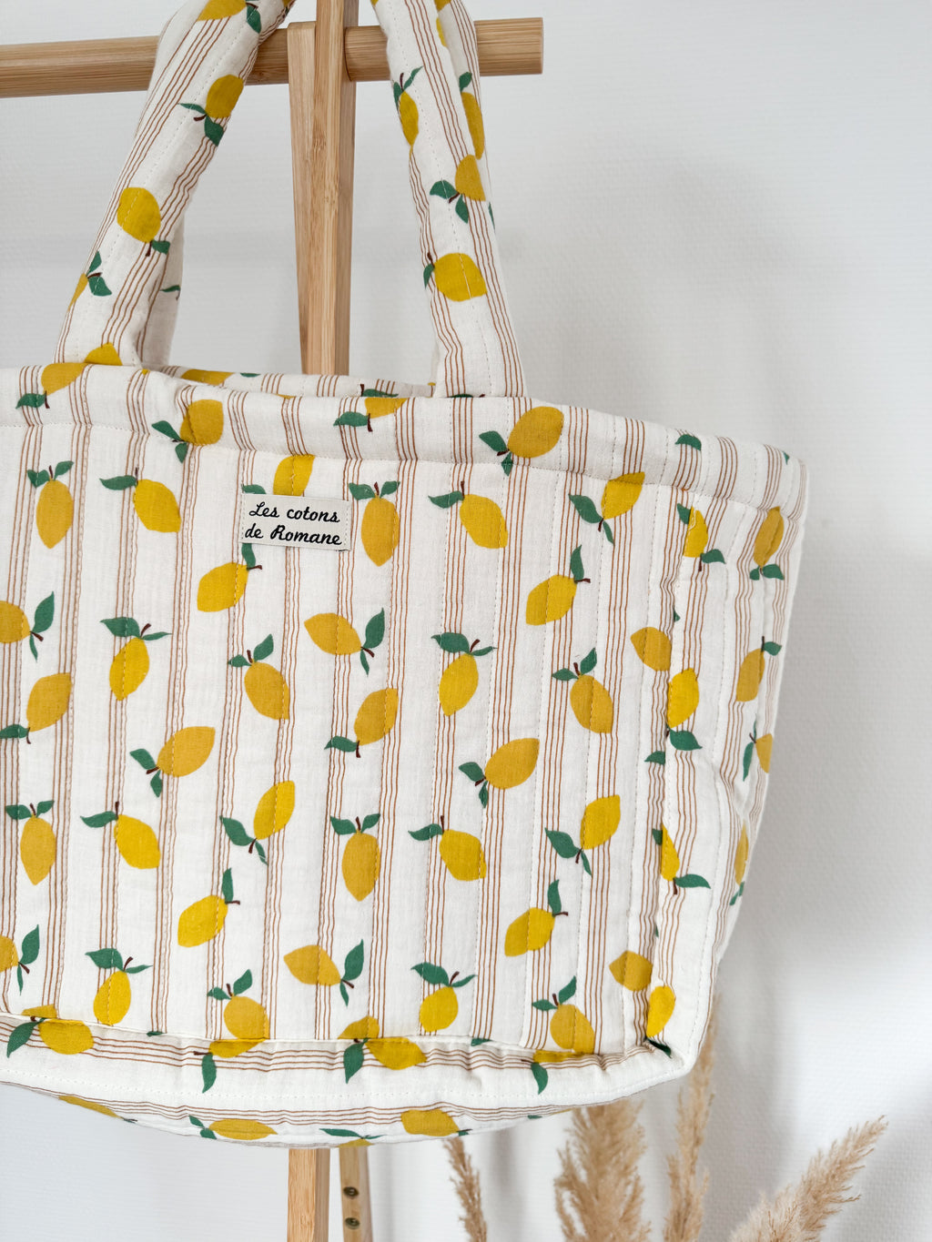 Sac cabas matelassé réversible - Les cotons de Romane