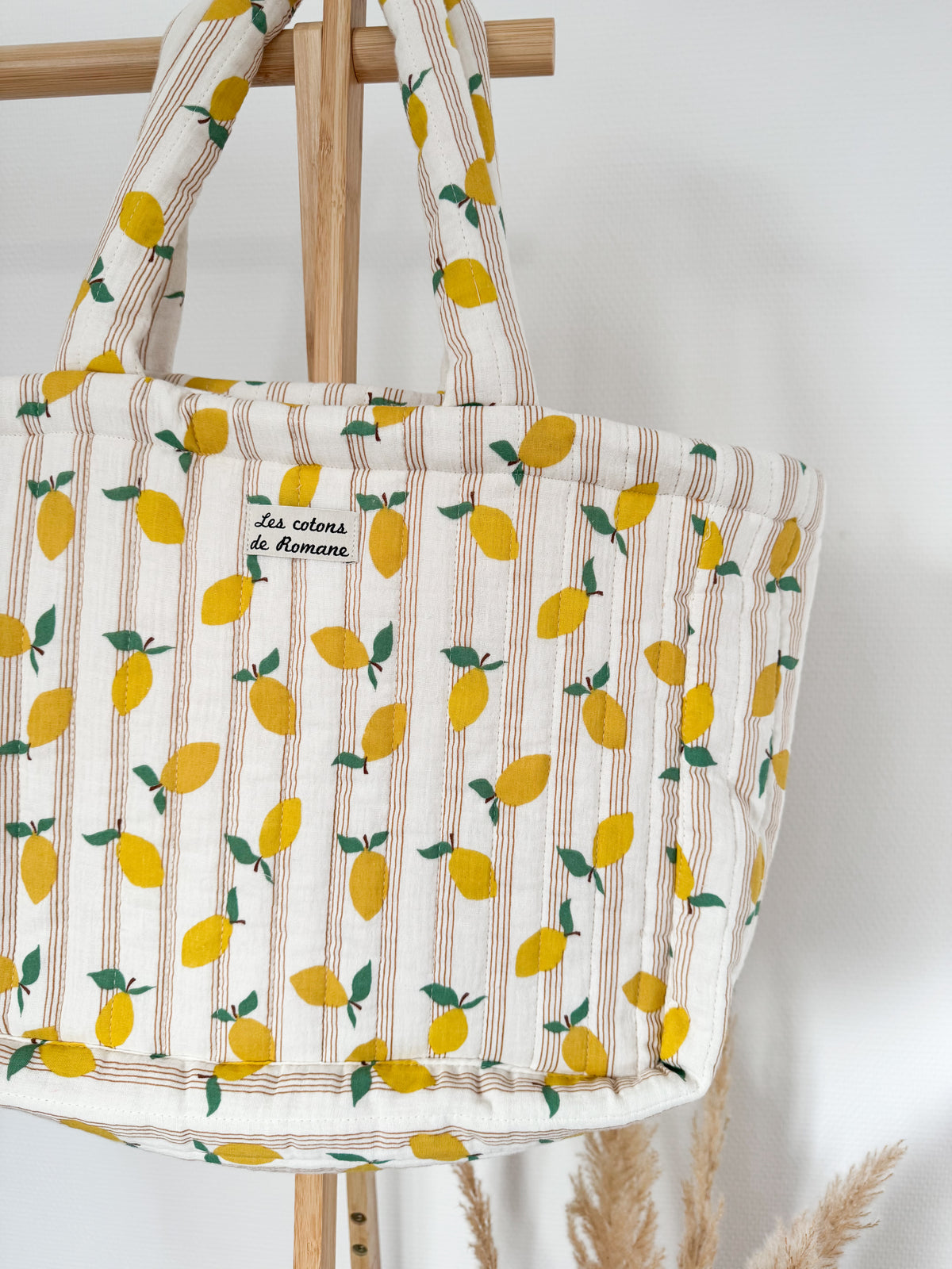 Sac cabas matelassé réversible - Les cotons de Romane