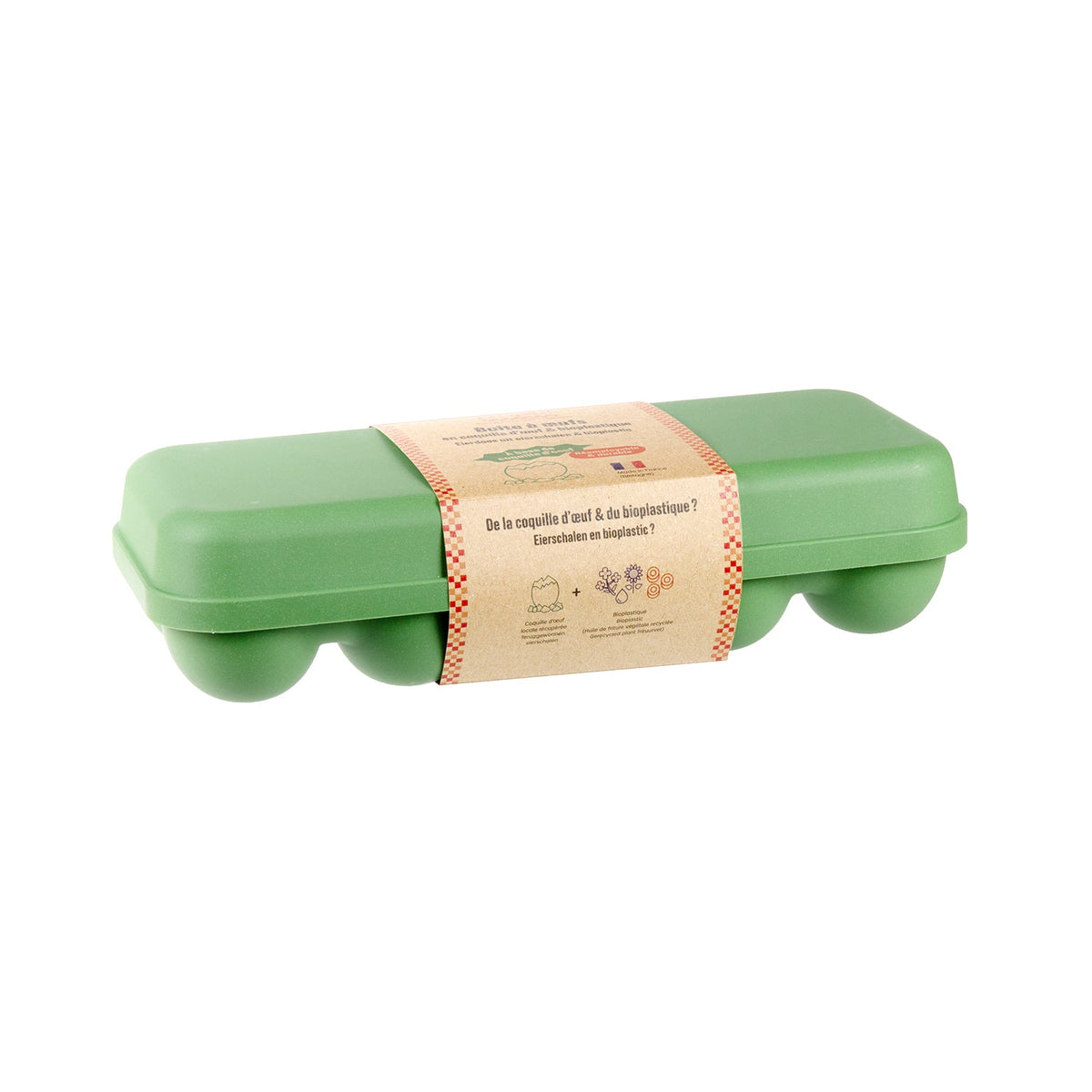 Boîte à oeuf en bioplastique - 10 oeufs / Vert
