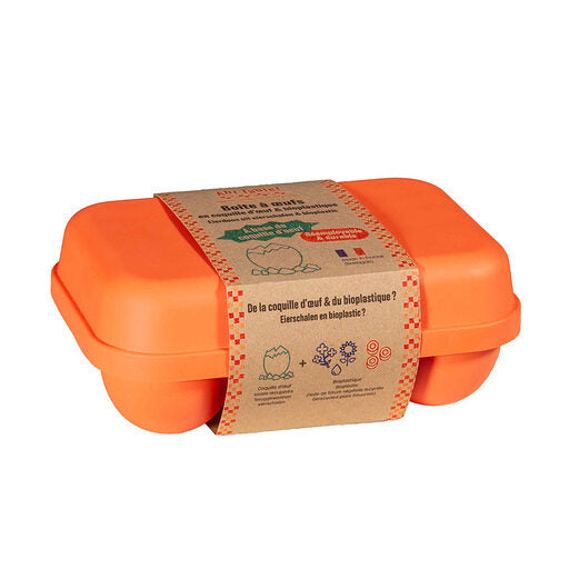 Boîte à oeuf en bioplastique - 6 oeufs / Abricot