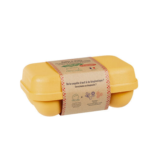 Boîte à oeuf en bioplastique - 6 oeufs / Jaune