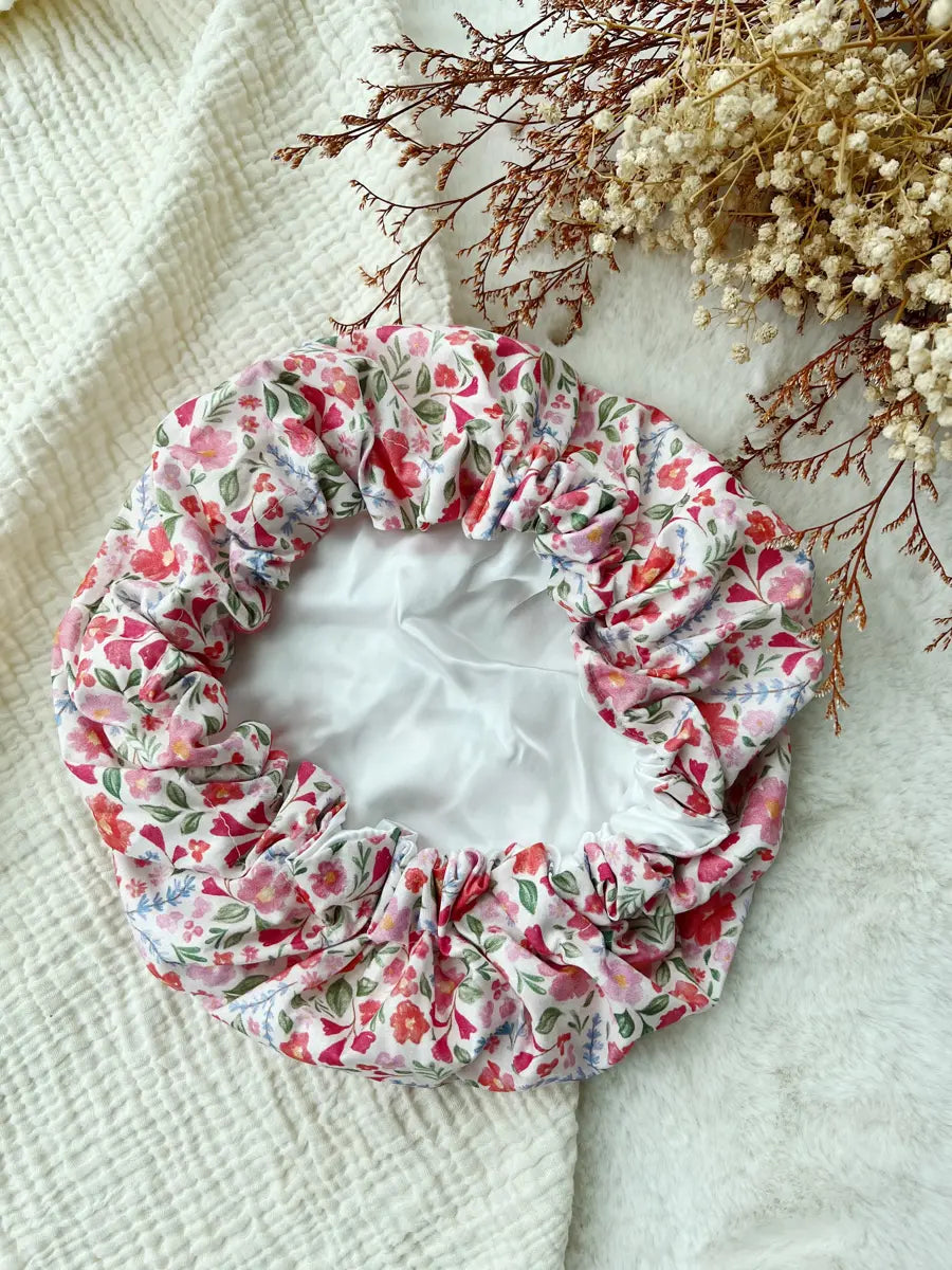 Bonnet de soin en soie - Jasmin