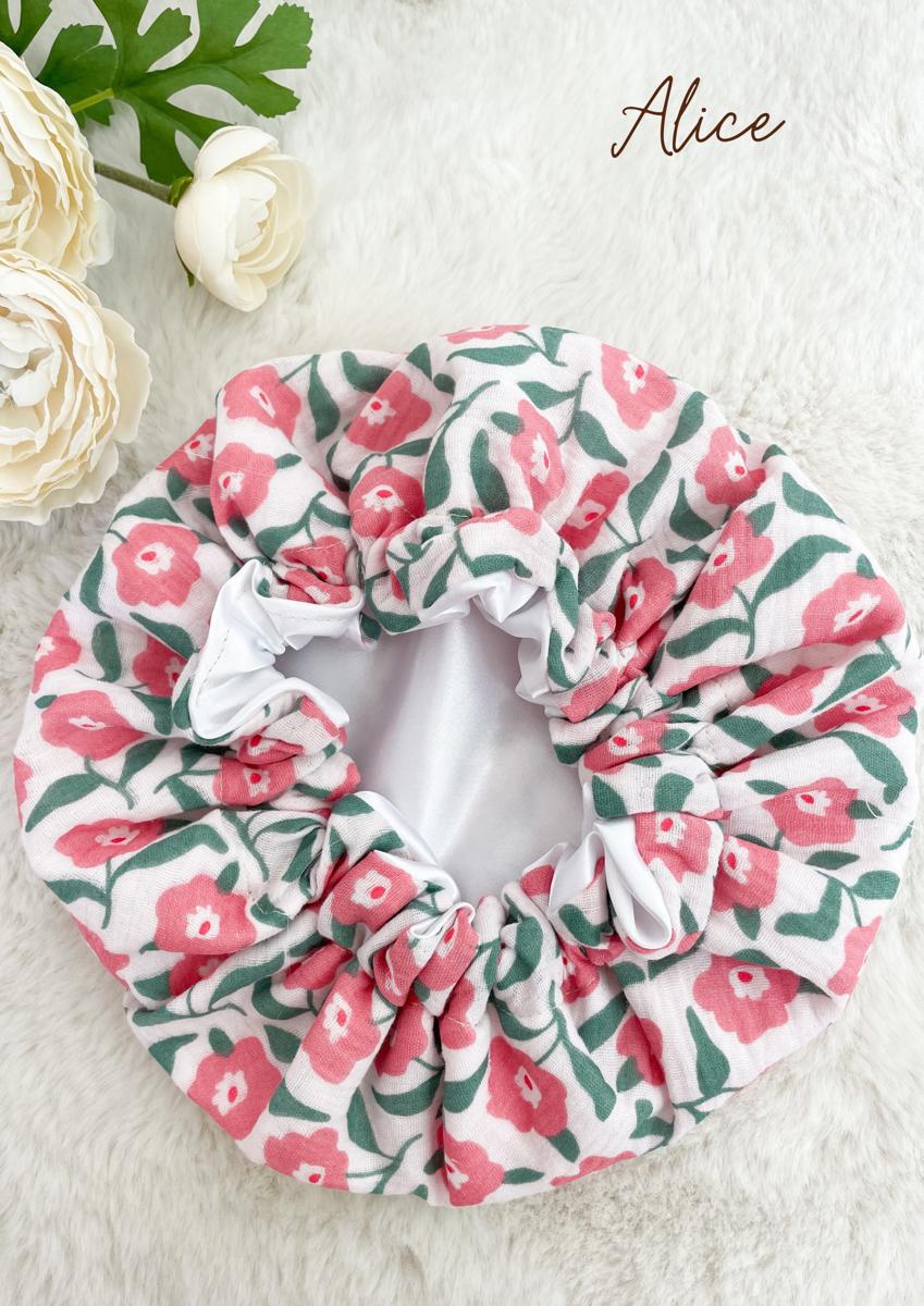 Bonnet de soin en satin - Alice
