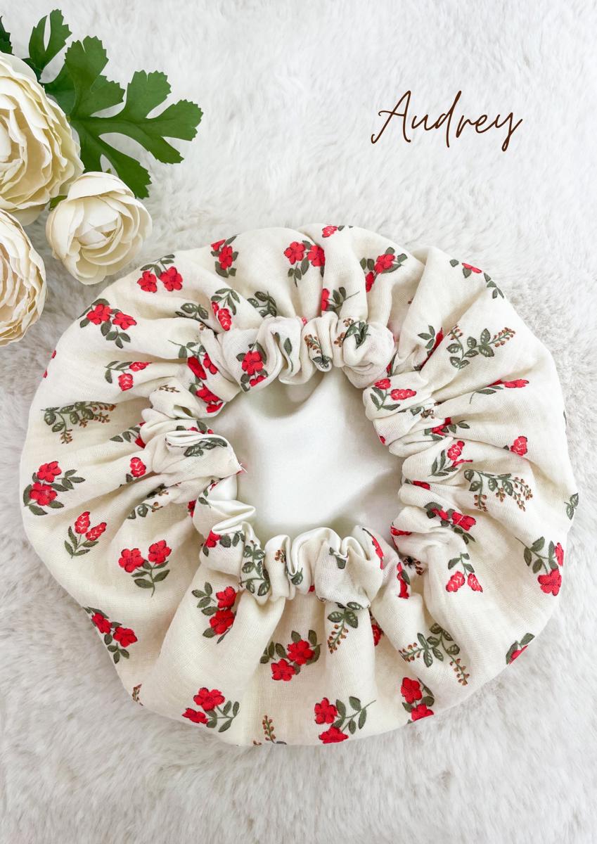 Bonnet de soin en satin - Audrey