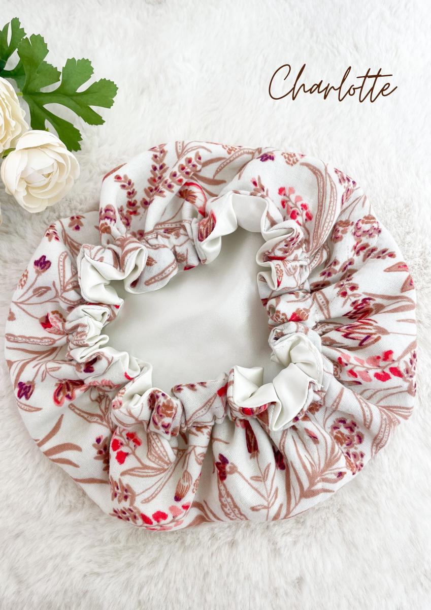 Bonnet de soin en satin - Charlotte