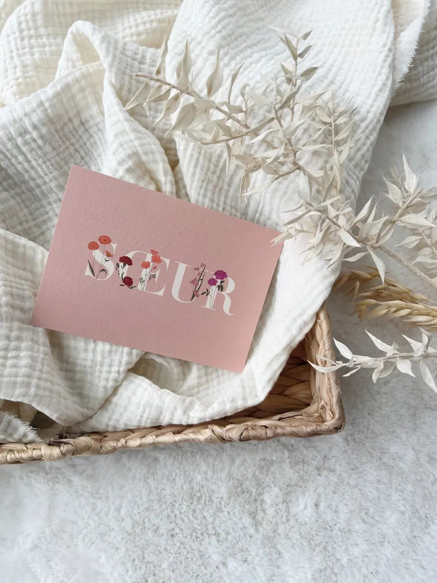 Carte de vœux à offrir ou à s'offrir - Hello Linon - Soeur