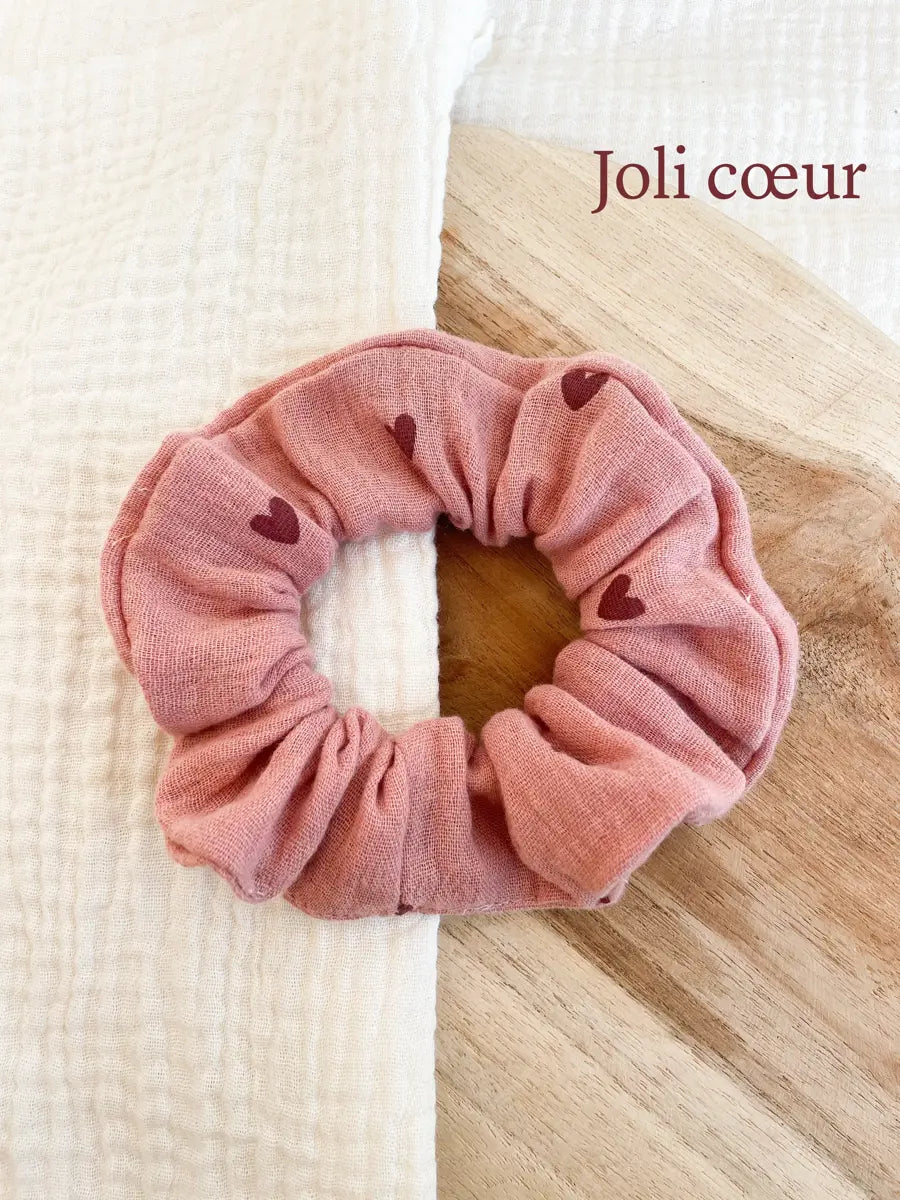 Chouchou double gaze - Joli cœur