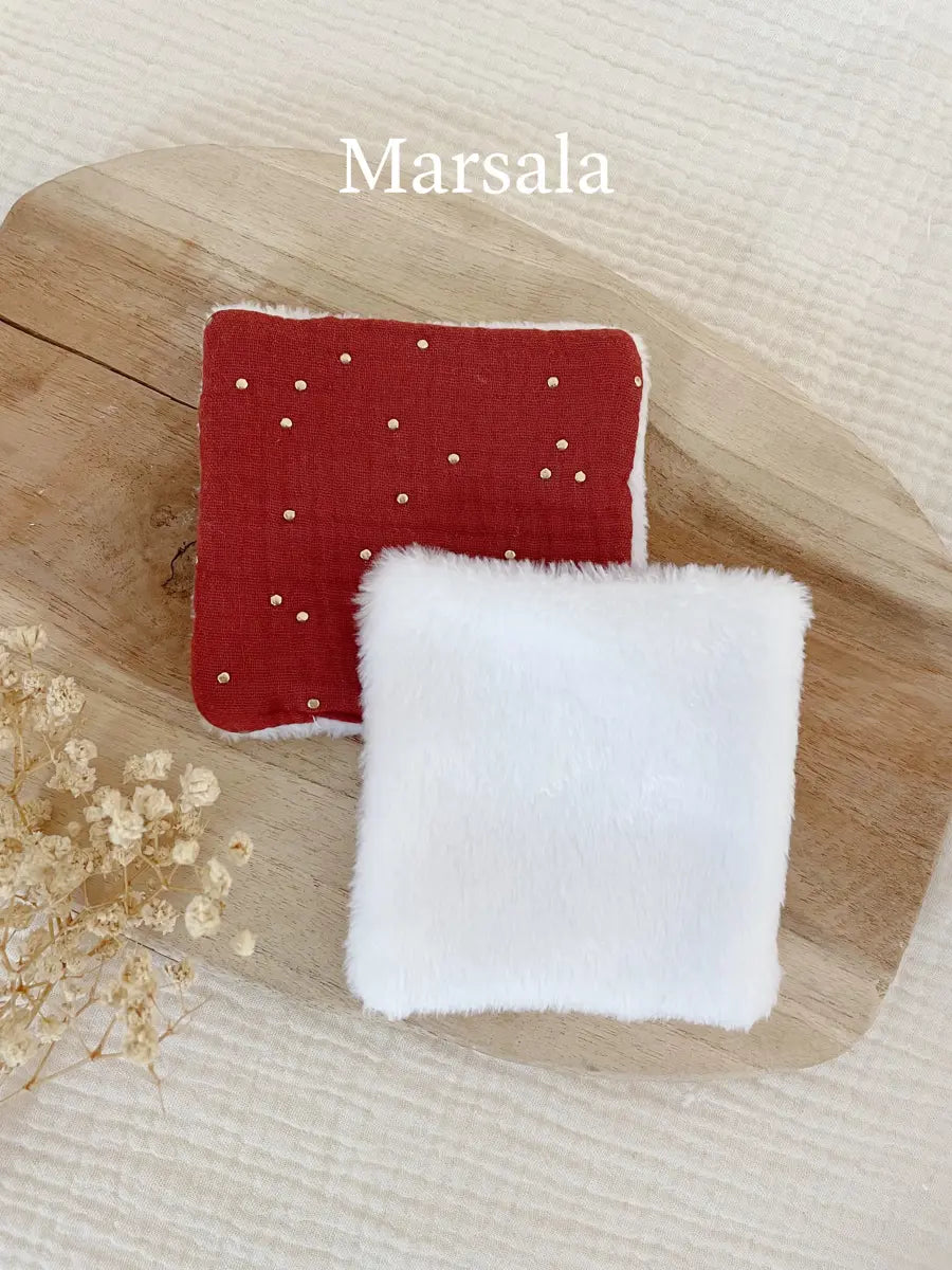 Coton lavable en tissu doudou - Marsala