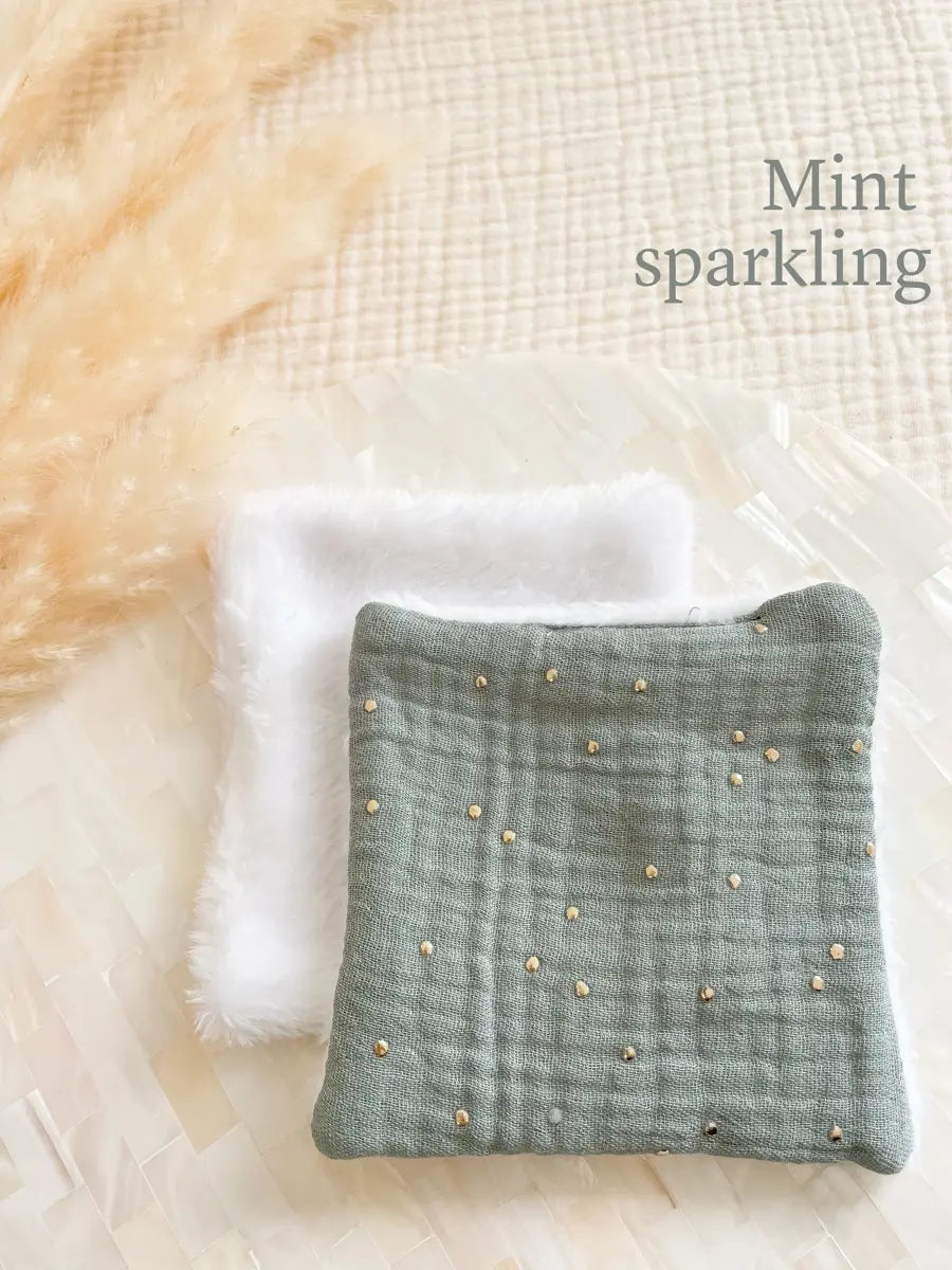 Coton lavable en tissu doudou - Mint sparkling