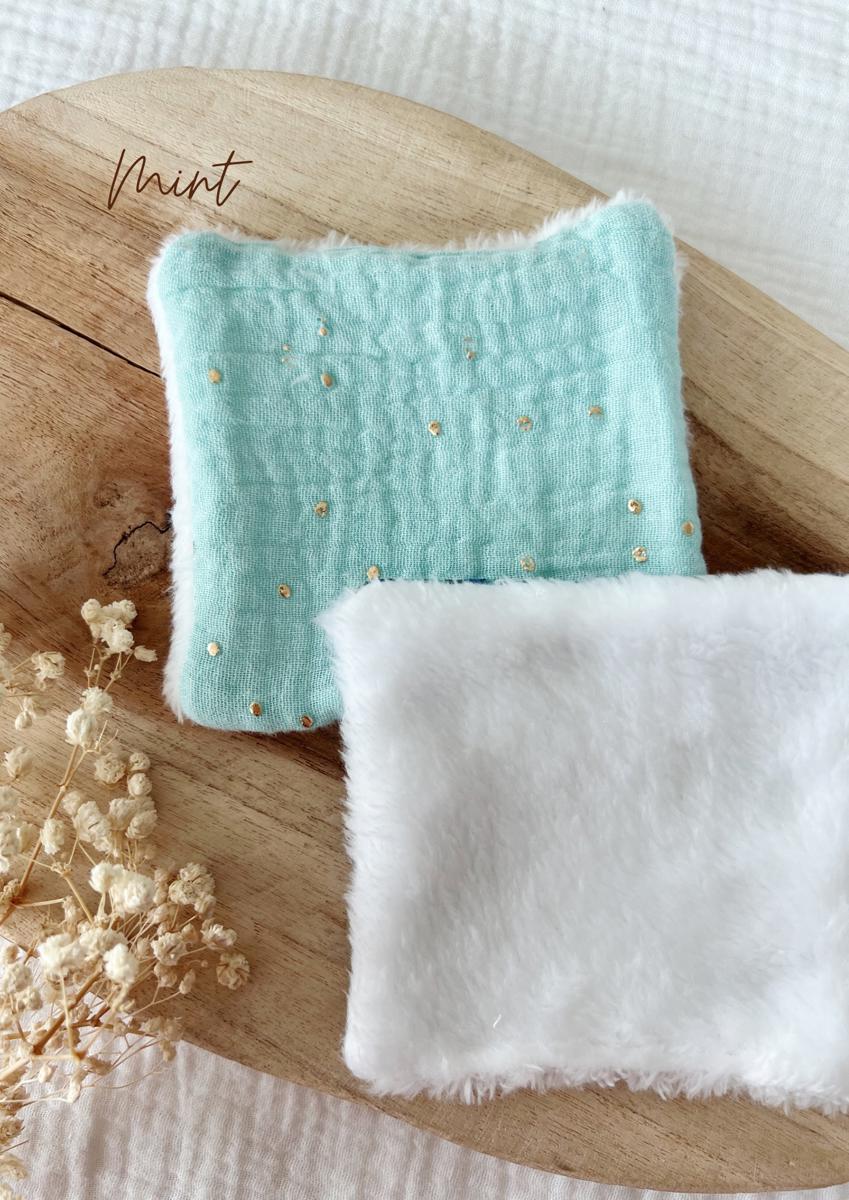 Coton lavable en tissu doudou - Mint
