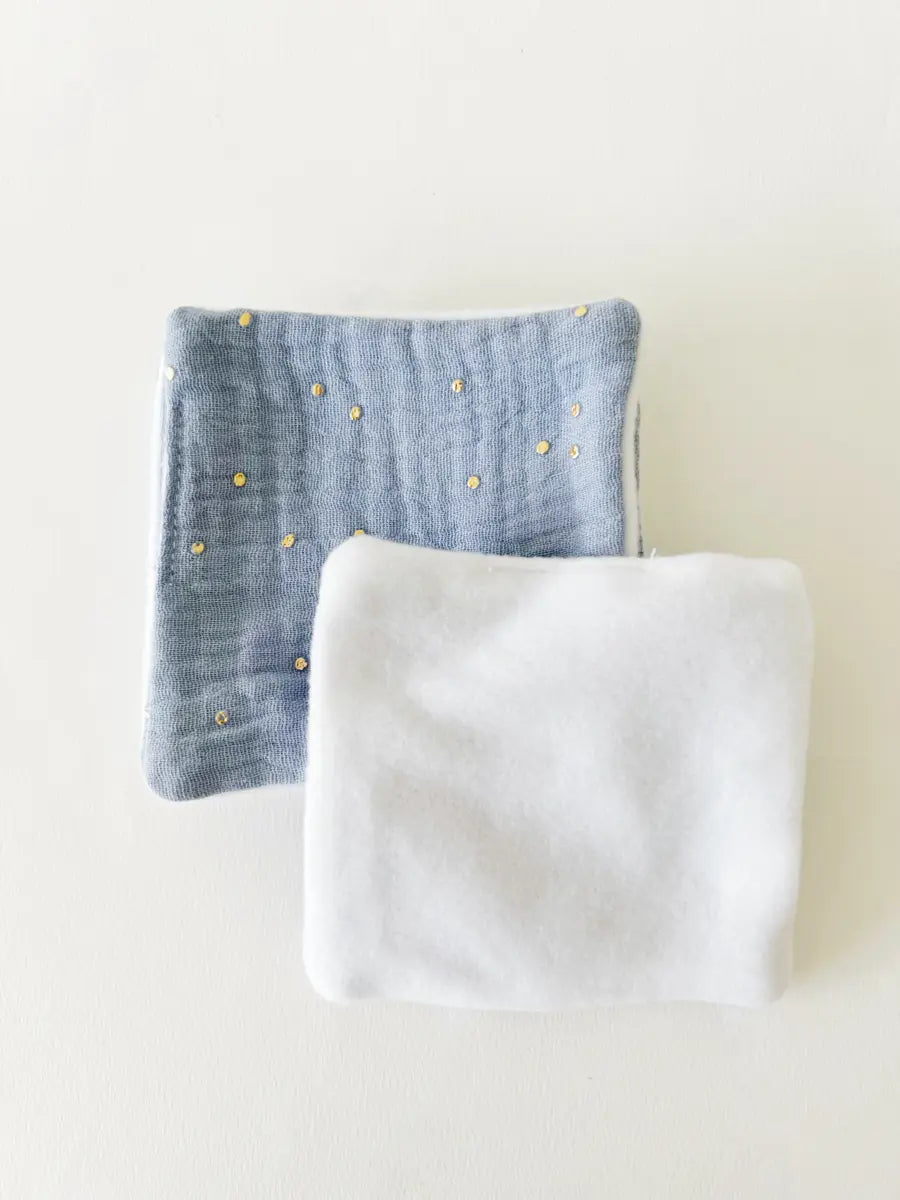 Coton lavable en tissu polaire - Bleu baltique
